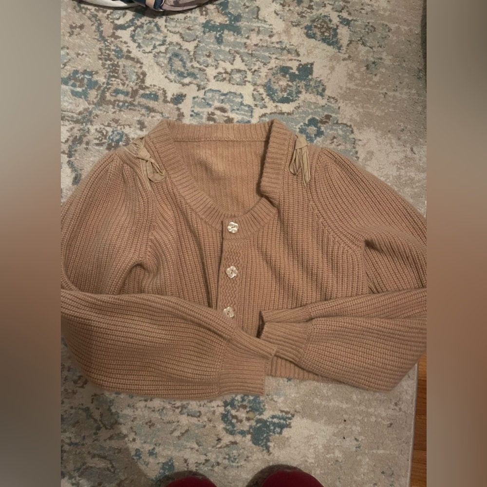LoveShackFancy bow cardigan